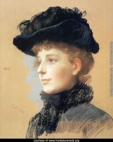 Portrait of a Woman with Black Hat I