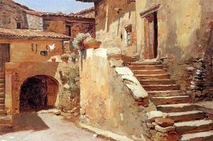 Frank Duveneck - Italian Courtyard I