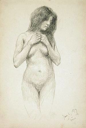 Frank Duveneck - Female nude